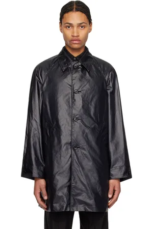 YOKE Leather-Like Car Coat