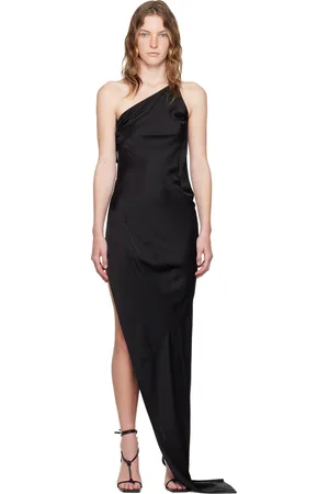 Rick Owens Black Porterville Taco Maxi Dress