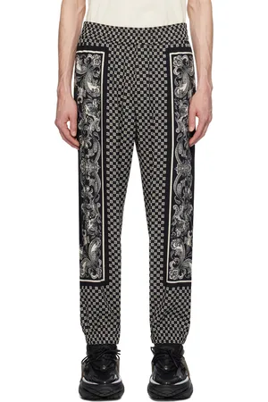 Balmain Black Mini Monogram Trousers