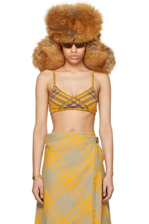 Burberry Yellow & Purple Check Bralette