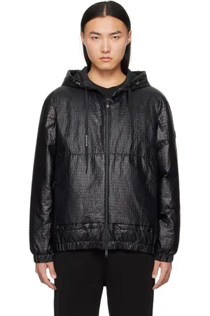 Moncler Black Embossed Down Jacket