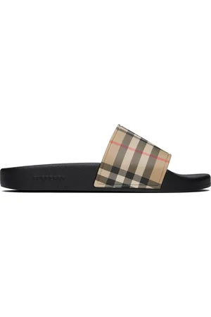 Burberry Beige Check Pool Slides