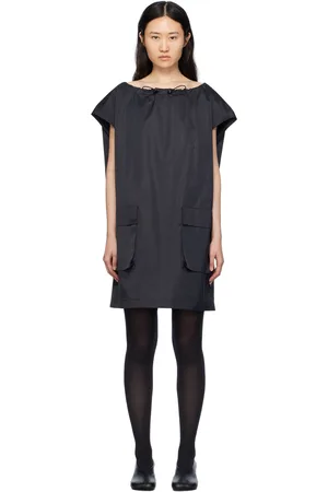 Maison Margiela Black Drawstring Minidress