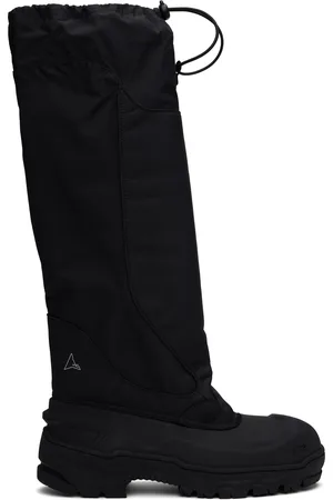 ROA Black Rubber Tall Boots