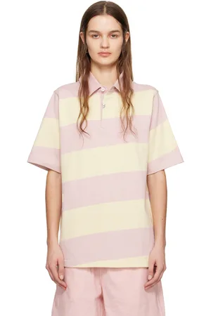 Burberry Yellow & Pink Striped Polo