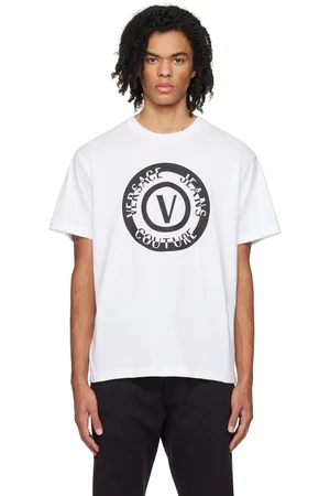 VERSACE White V-Emblem T-Shirt