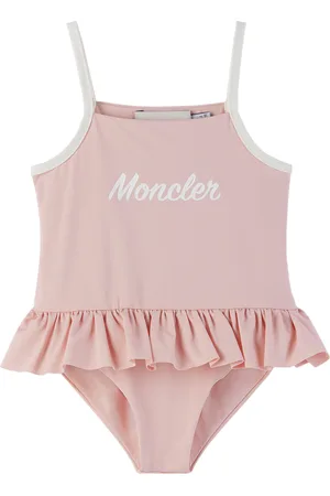 Moncler Baby Pink Ruffled Swimsuit