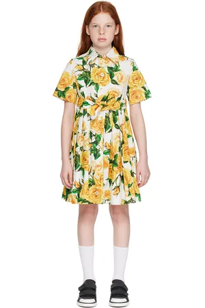 Dolce & Gabbana Kids Yellow Floral Dress