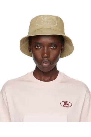 Burberry Beige Knight Stamp Gabardine Bucket Hat
