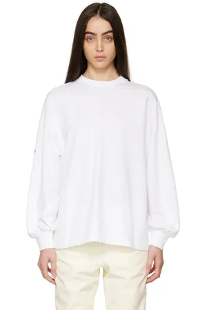 Moncler White Crewneck Long Sleeve T-Shirt