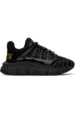 VERSACE Kids Black Barocco Sneakers