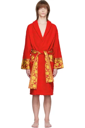 VERSACE Red Barocco Bath Robe