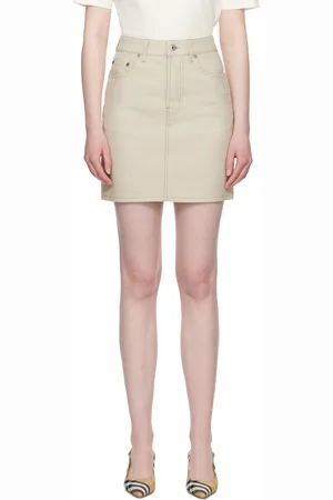 Burberry Beige EKD Denim Miniskirt