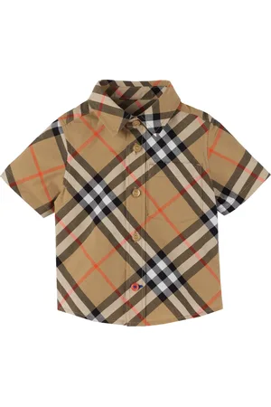 Burberry Baby Beige Check Cotton Shirt