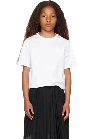 Burberry Kids Check Trim Cotton T-shirt