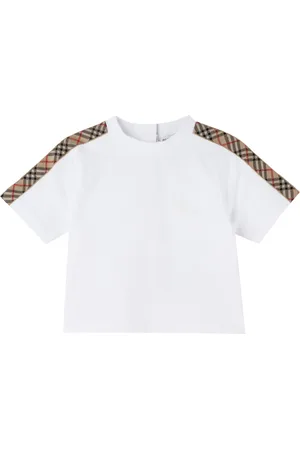 Burberry Baby Check Trim Cotton T-shirt