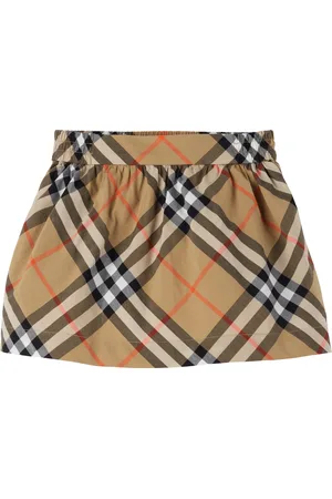 Burberry Baby Beige Check Cotton Skirt