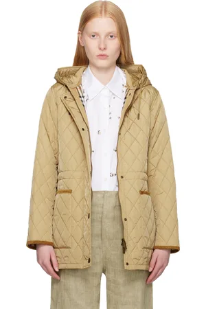 Burberry Beige Quilted Hooded Jacket