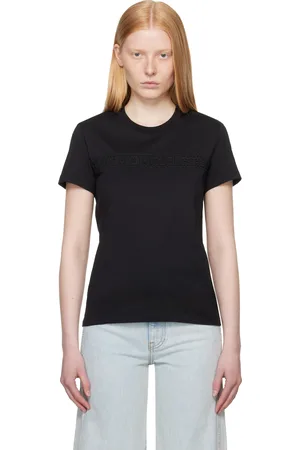Moncler Black Embroidered-Logo T-shirt