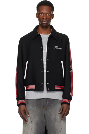 AMIRI Black & Red Bones Bomber Jacket