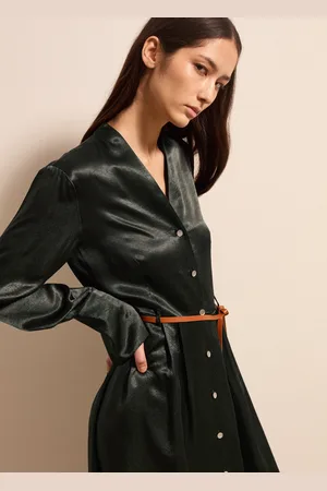 Stefanel Vestito midi chemisier in satin