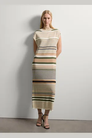 Stefanel Vestito lungo a righe con lurex