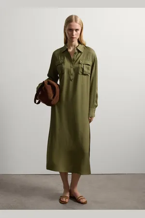 Stefanel Vestito fluido chemisier con cintura