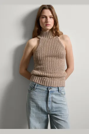 Stefanel Tank top lavorato scollo halter