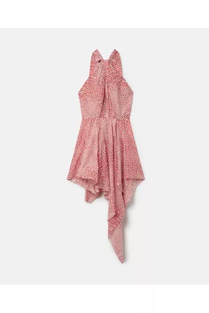 Stella McCartney Donna Vestiti estivi - Mini Abito con Scollo Americana e Stampa Cuore
