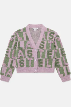 Stella McCartney Cardigan Lavorato a Maglia con Logo Applicato, Donna,