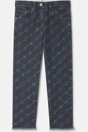 Stella McCartney Jeans in Denim con Motivo Logo, Donna,