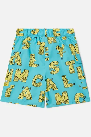 Stella McCartney Pantaloncini da Mare con Grafica Sponge Bob,