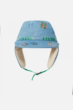 Stella McCartney Cappello Ricamato Fattoria con Copriorecchie, Donna,