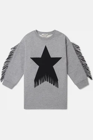 Stella McCartney Abito con Frange e Grafica Stella, Donna,