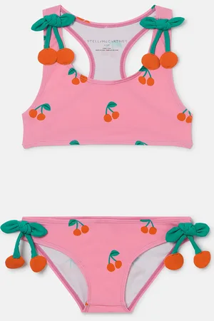 Stella McCartney Bikini con Stampa Ciliegie,