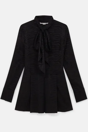 Stella McCartney Vestito Midi con Stampa Tigre e Scollo con Laccio, Donna,