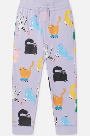 Stella McCartney Pantaloni Sportivi con Stampa Gatti,