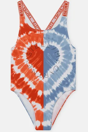 Stella McCartney Costume da Bagno con Grafica Cuore Tie-Dye,