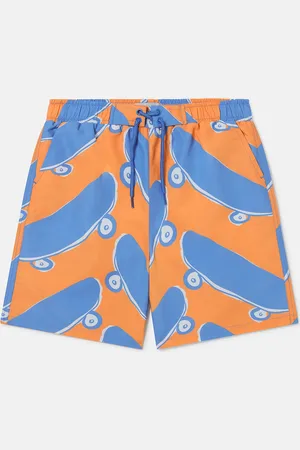 Stella McCartney Pantaloncini da Mare con Stampa Skateboard,