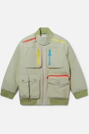 Stella McCartney Giacca Multitasche con Collo Alto, Donna,