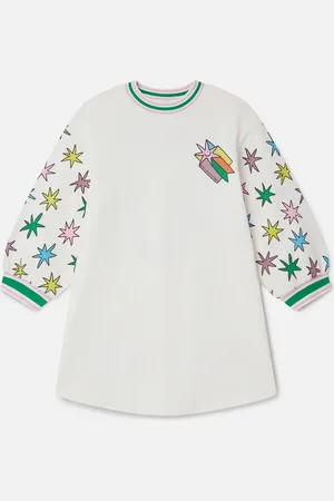 Stella McCartney Abito Felpa con Stelle Luminose, Donna,