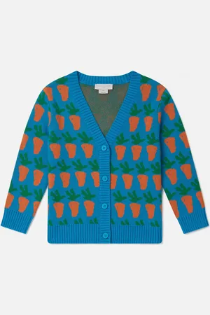 Stella McCartney Cardigan Lavorato a Maglia con Grafica Carota, Donna,