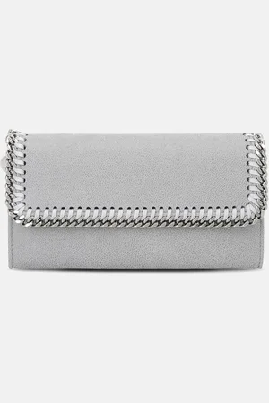 Stella McCartney Portafoglio continental con patta Falabella, Donna