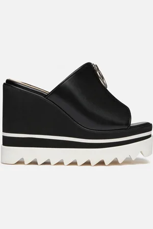 Stella McCartney Sandali Ciabatte con Zeppa e Zip Sneak Elyse, Donna,