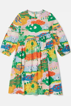 Stella McCartney Abito a Maniche Lunghe con Stampa Fattoria, Donna,
