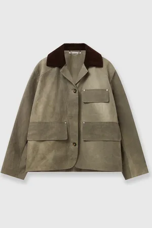 Stella McCartney Giacca Effetto Invecchiato con Collo in Velluto a Coste, Donna,