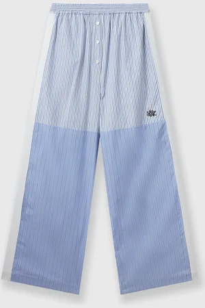 Stella McCartney Pantaloni Boyfriend a Righe, Donna,