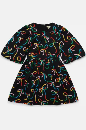 Stella McCartney Abito con Maniche a Sbuffo e Stampa Nastro, Donna,
