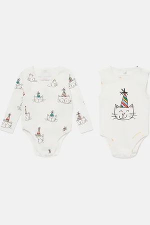 Stella McCartney Set Pagliaccetti con Stampa Grafica Gatto,