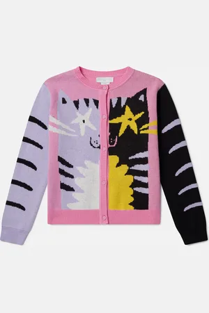 Stella McCartney Felpa con Grafica Gatto,